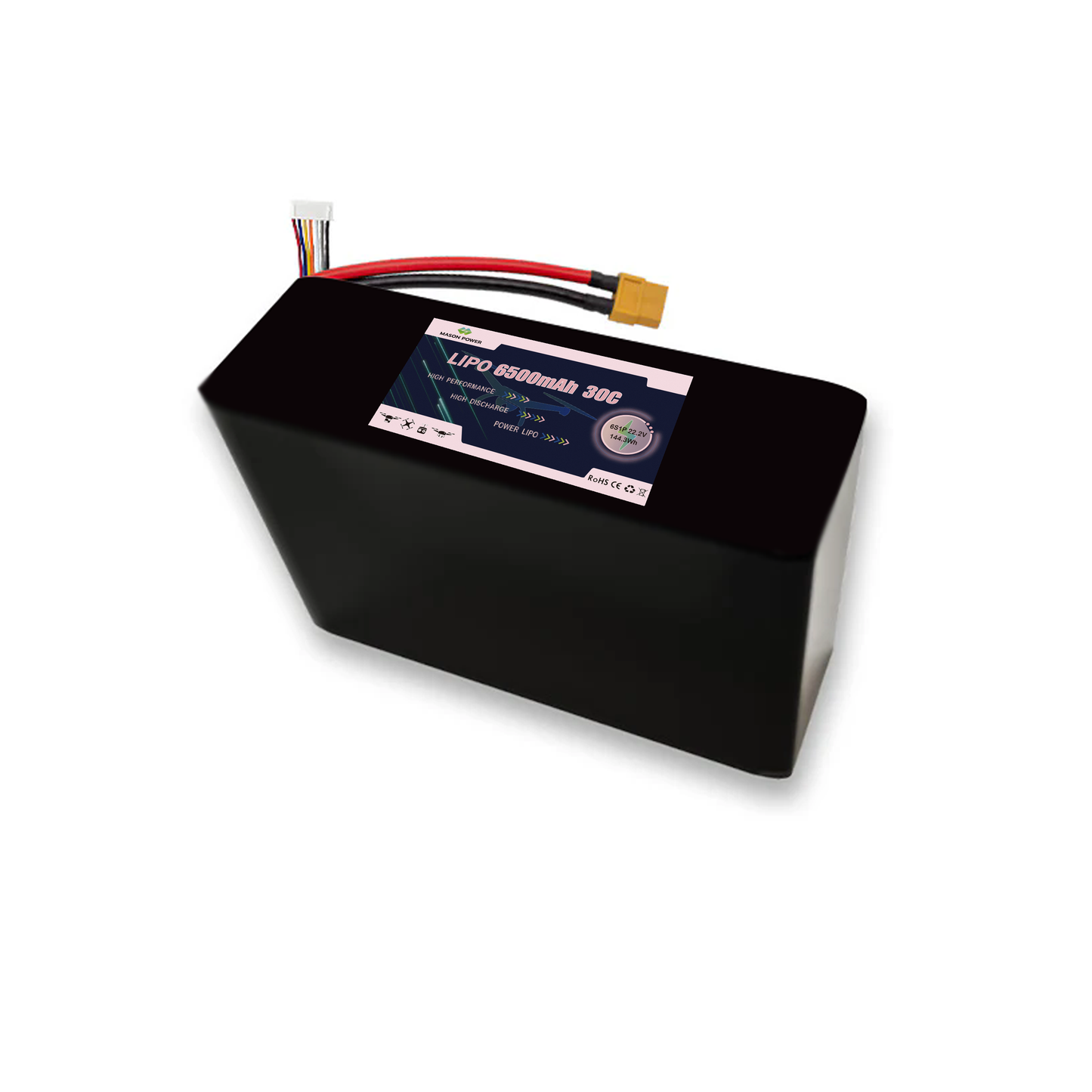 22.2V 30C 6S 6500mAh Lipo Battey Pack For Race FPV Drone