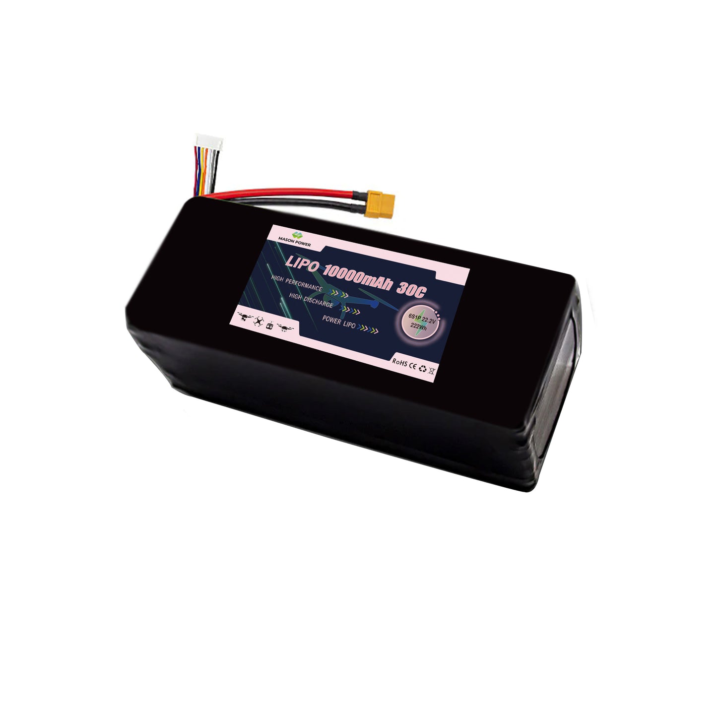 22.2V 30C 6S 10000mAh Lipo Battey Pack For Race FPV Drone