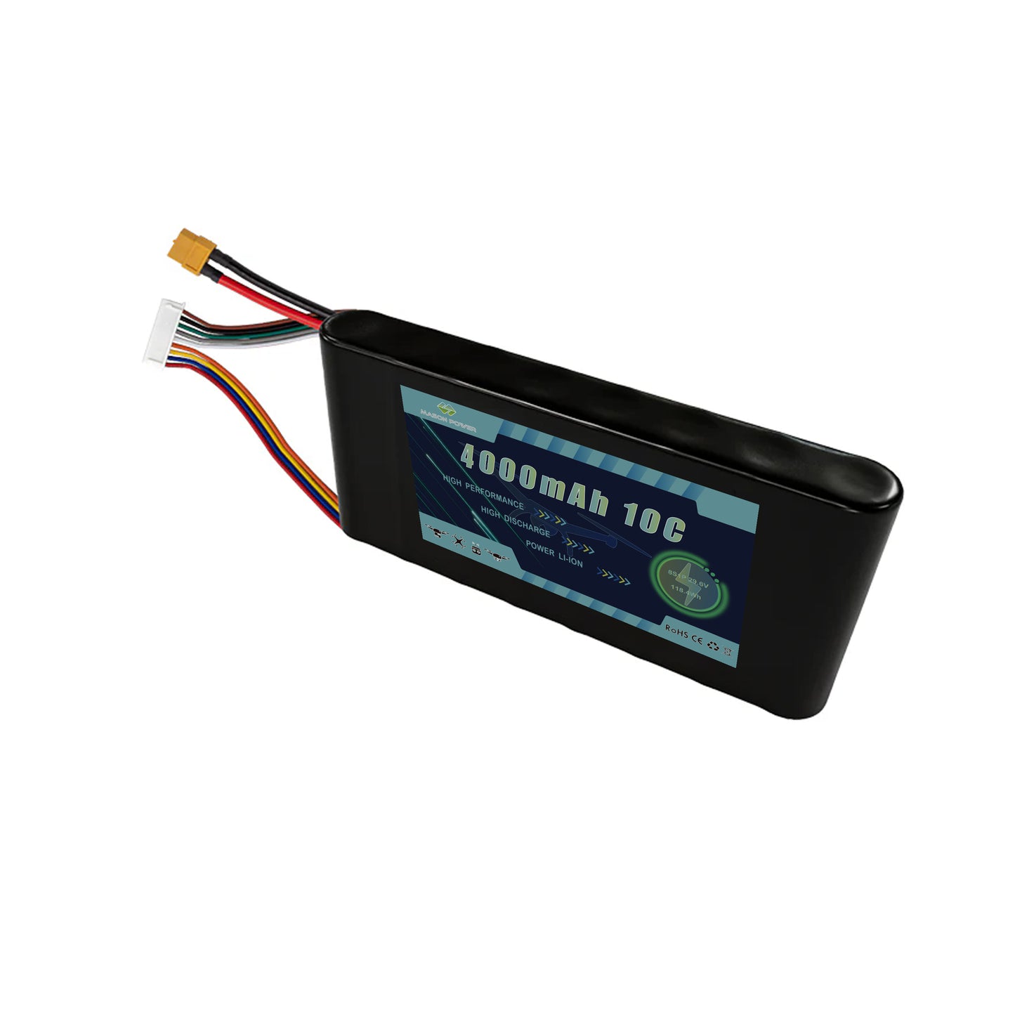 29.6V 4000mAh 8S1P Lithium Ion Battery Pack For FPV Drone