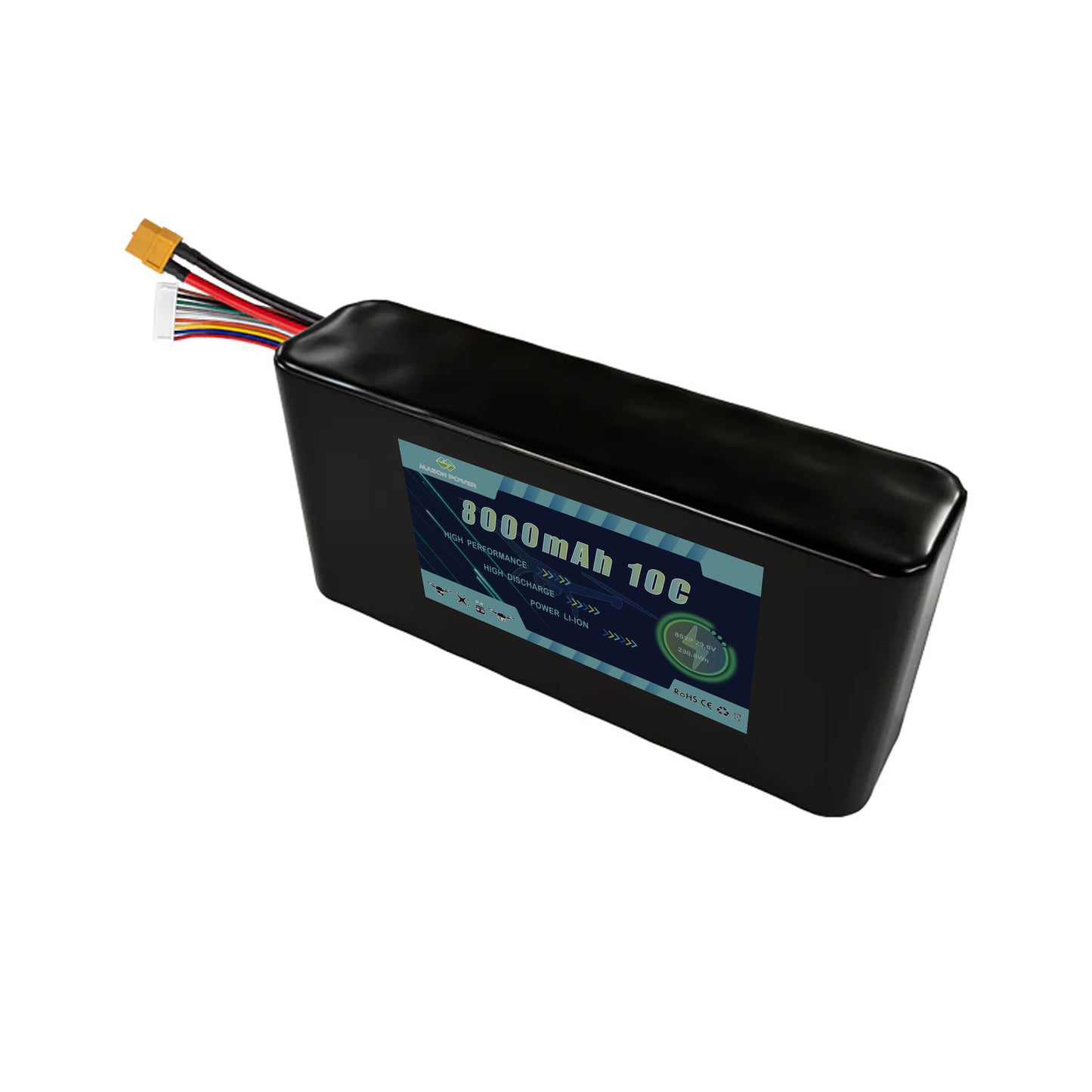29.6V 8000mAh 8S2P Lithium Ion Battery Pack For FPV Drone