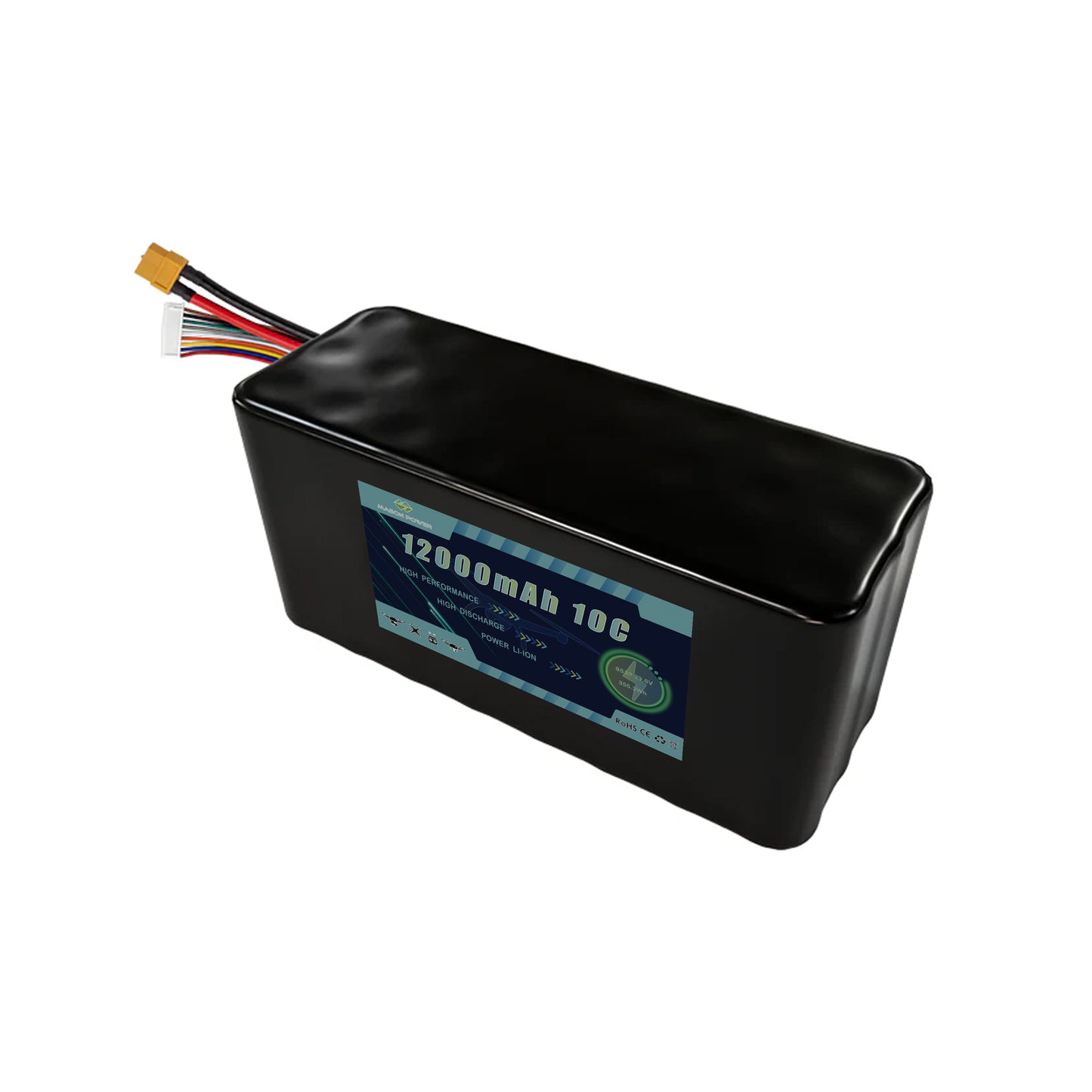 29.6V 12000mAh 8S3P Lithium Ion Battery Pack For FPV Drone