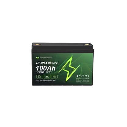 12V 100Ah  1280Wh  LiFePO4  Batteries