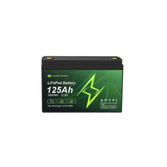 12V 125Ah  1600Wh  LiFePO4  Batteries