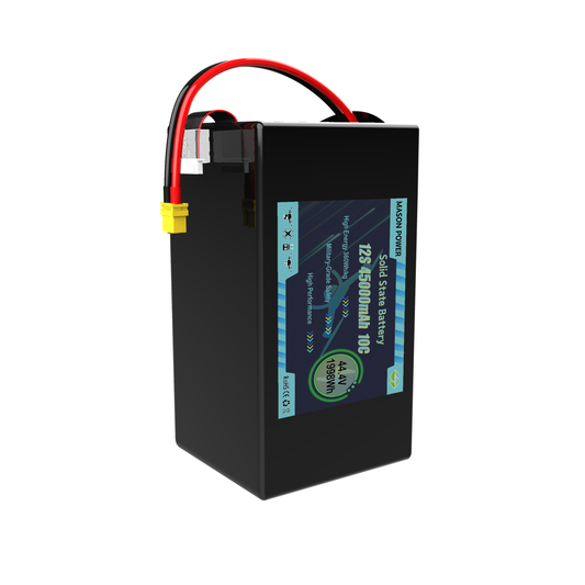 Factory Wholesale 12S 44.4V 45000mAh 360Wh/kg 10C Solid State Drone Battery Pack