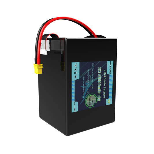 Heavy Duty 12S 44.4V 66000mAh 10C 360Wh/kg Solid State Drone Battery Pack