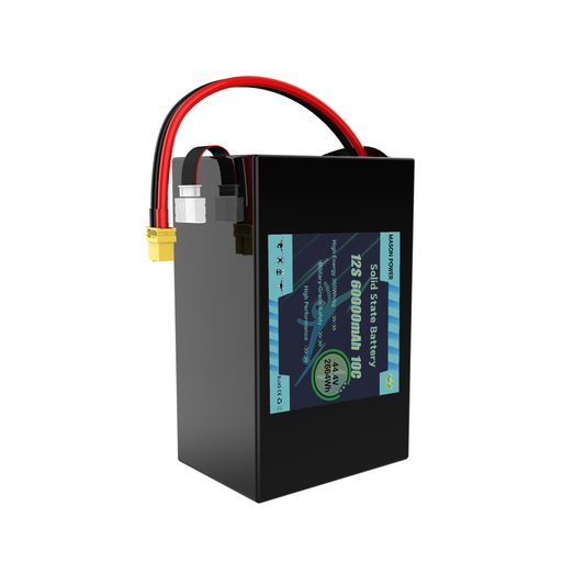 Eco-friendly Solid State Battery 12S 44.4V 60000mAh 10C 360Wh/kg Drone Battery Pack