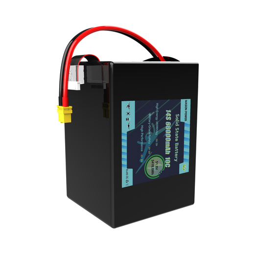 High Safety 14S 10C 51.8V 66000mAh 360Wh/kg Solid State Battery Pack for Firefighting Drones