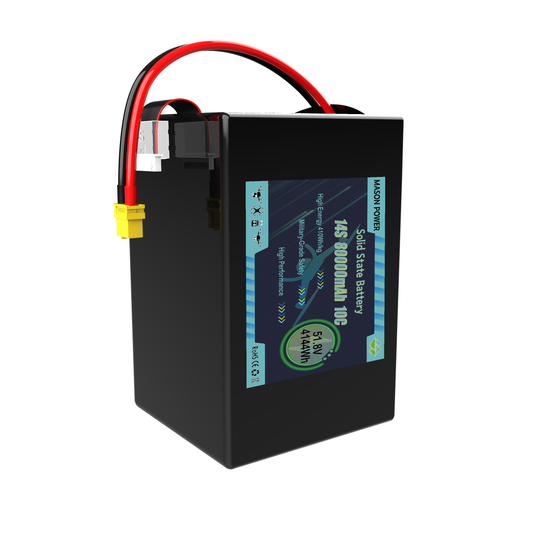 High Energy 410Wh/kg 14S 51.8V High Capacity 80000mAh 10C Solid State Battery Pack