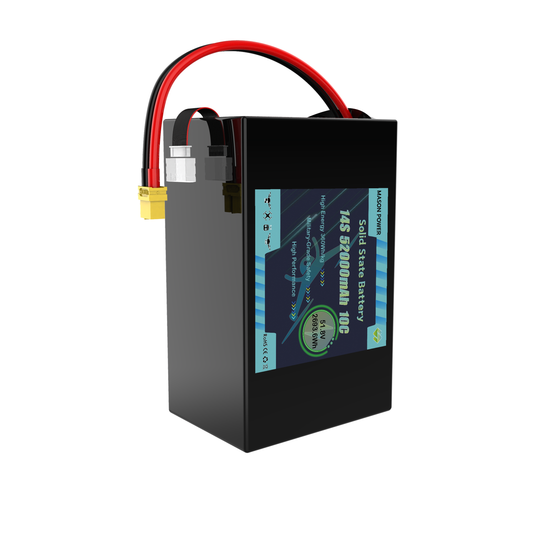 High Capacity Solid State Lipo Battery 360Wh/kg 14S 10C 51.8V 52000mAh Drone Battery Pack