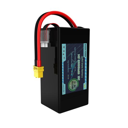 Popular 410Wh/kg Ultra High Density 14S 51.8V 40000mAh 10C High Performance Solid State Battery Pack