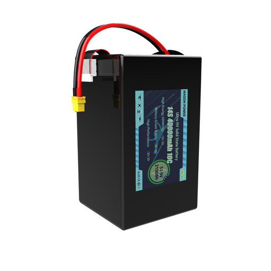 Factory Wholesale 14S High Voltage LiHV 53.9V 40000mAh Safe Solid State Drone Battery Packs