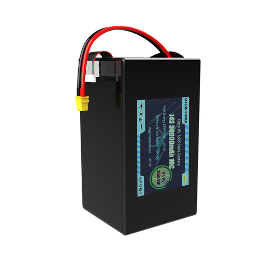 Long Flight Heavy Duty Drone Battery 14S High Voltage LiHV 53.9V 50000mAh Solid State Battery Packs
