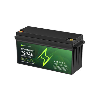 12V 190Ah  2432Wh  LiFePO4  Batteries