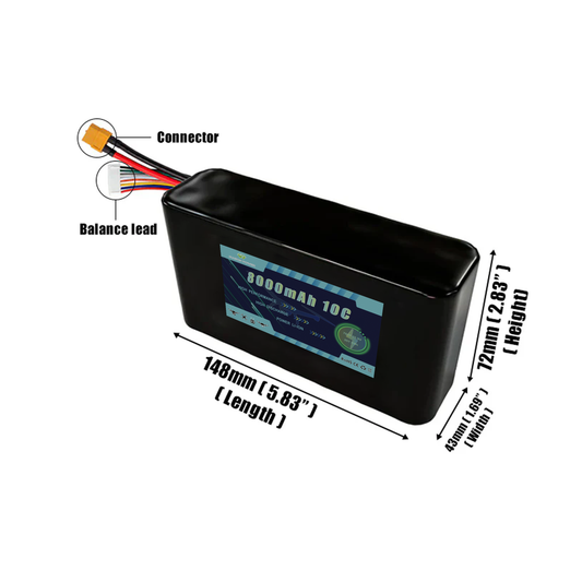 25.9V 8000mAh 7S2P Lithium Ion Battery Pack For FPV Drone