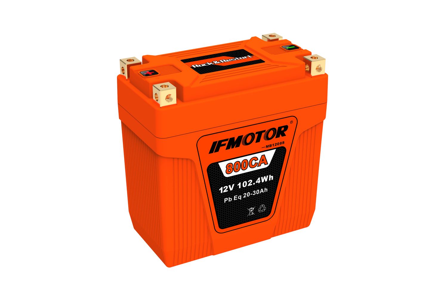 IFMOTOR ROCK&RESTART 12V 8Ah LITHIUM MOTORCYCLE BATTERY