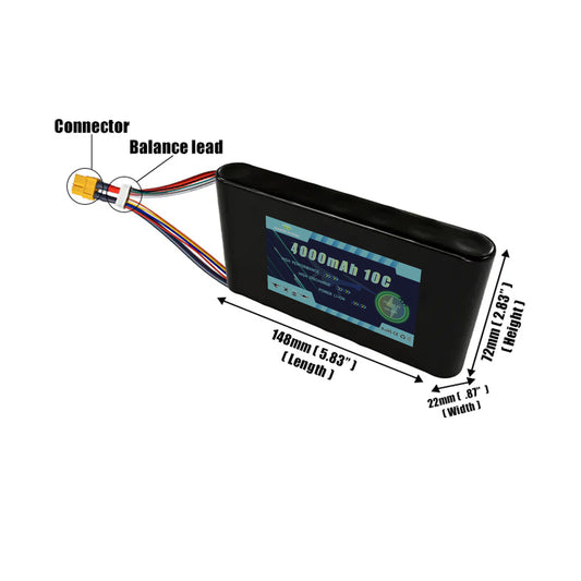 25.9V 4000mAh 7S1P Lithium Ion Battery Pack For FPV Drone