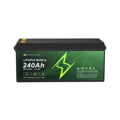 12V 240Ah  3072Wh  LiFePO4  Batteries