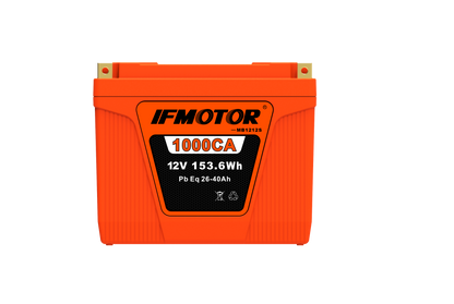 IFMOTOR ROCK&RESTART 12V 12Ah LITHIUM MOTORCYCLE BATTERY