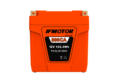 IFMOTOR ROCK&RESTART 12V 8Ah LITHIUM MOTORCYCLE BATTERY