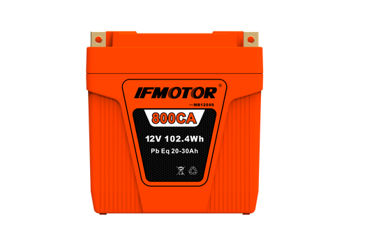 IFMOTOR ROCK&RESTART 12V 8Ah LITHIUM MOTORCYCLE BATTERY