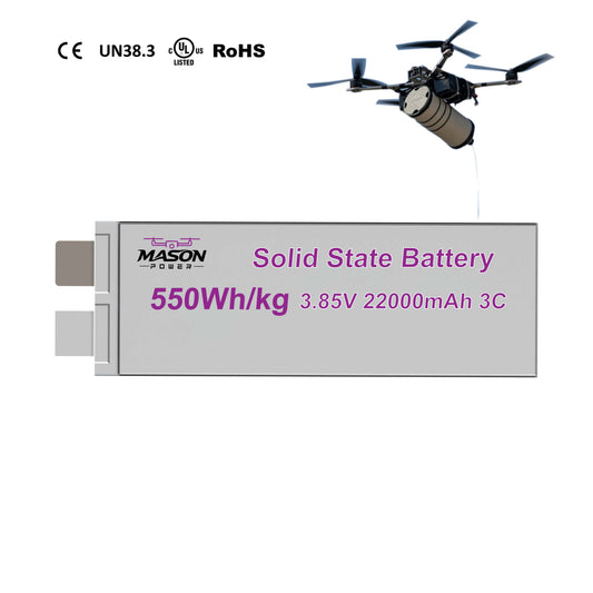 MASON POWER 550Wh/kg Anode Free Solid State Cell Ultra-High – Engineered for eVTOL & Strategic UAVs