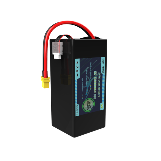 Solid State 6S 22.2V 13000mAh 10C 360Wh/kg Lithium Drone FPV Battery Pack