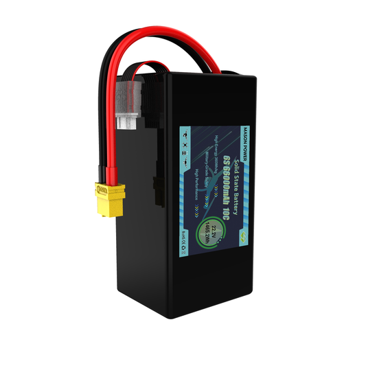 Long Range 6S 22.2V 66000mAh 10C 360Wh/kg Solid State Battery Packs for Drones