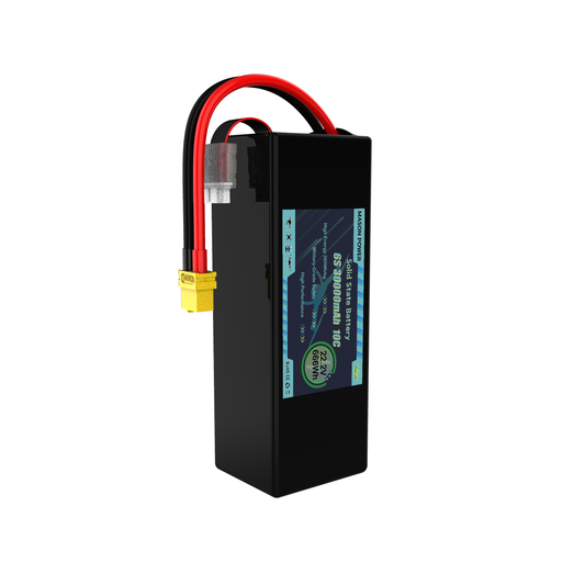 360Wh/kg 6S 22.2V 30000mAh Reliable 10C Lipo Solid State Battery Pack for FPV