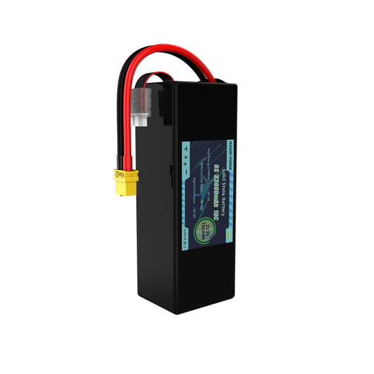 Ultra High Energy 410Wh/kg 6S 22.2V 33000mAh 10C Solid State Battery Pack for FPV