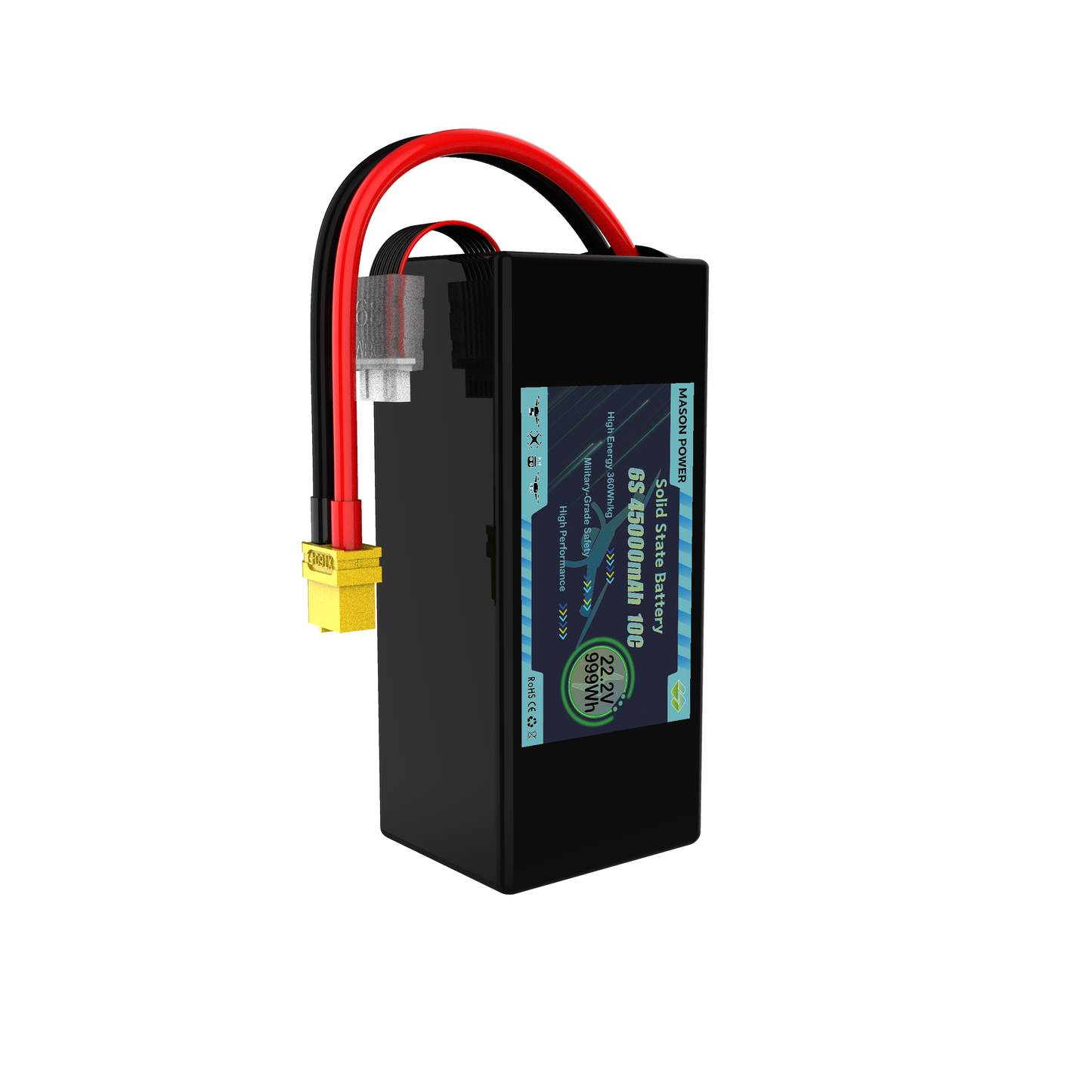 Superior 6S 22.2V 45000mAh 360Wh/kg 10C Solid State Battery Pack