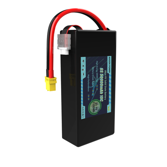 Long Range 6S LiHV High Voltage 23.1V 50000mAh Solid State Battery Packs for Heavy Duty Drones