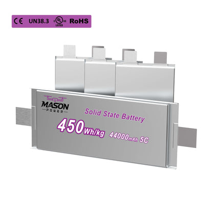 MASON POWER 450Wh/kg High-Power Solid-State Cell – From 16Ah to 80Ah – The New Benchmark for Aerial Endurance