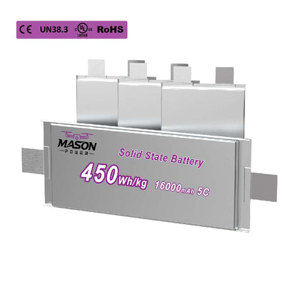 MASON POWER 450Wh/kg High-Power Solid-State Cell – From 16Ah to 80Ah – The New Benchmark for Aerial Endurance
